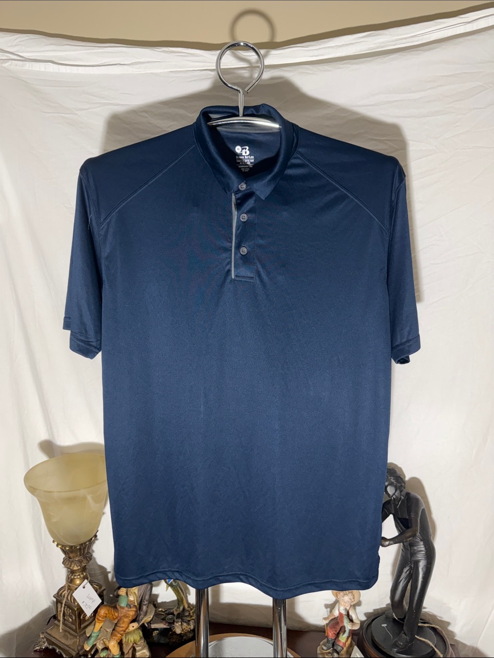 Men's Performance Polo Shirt in Navy - Short Sleeve